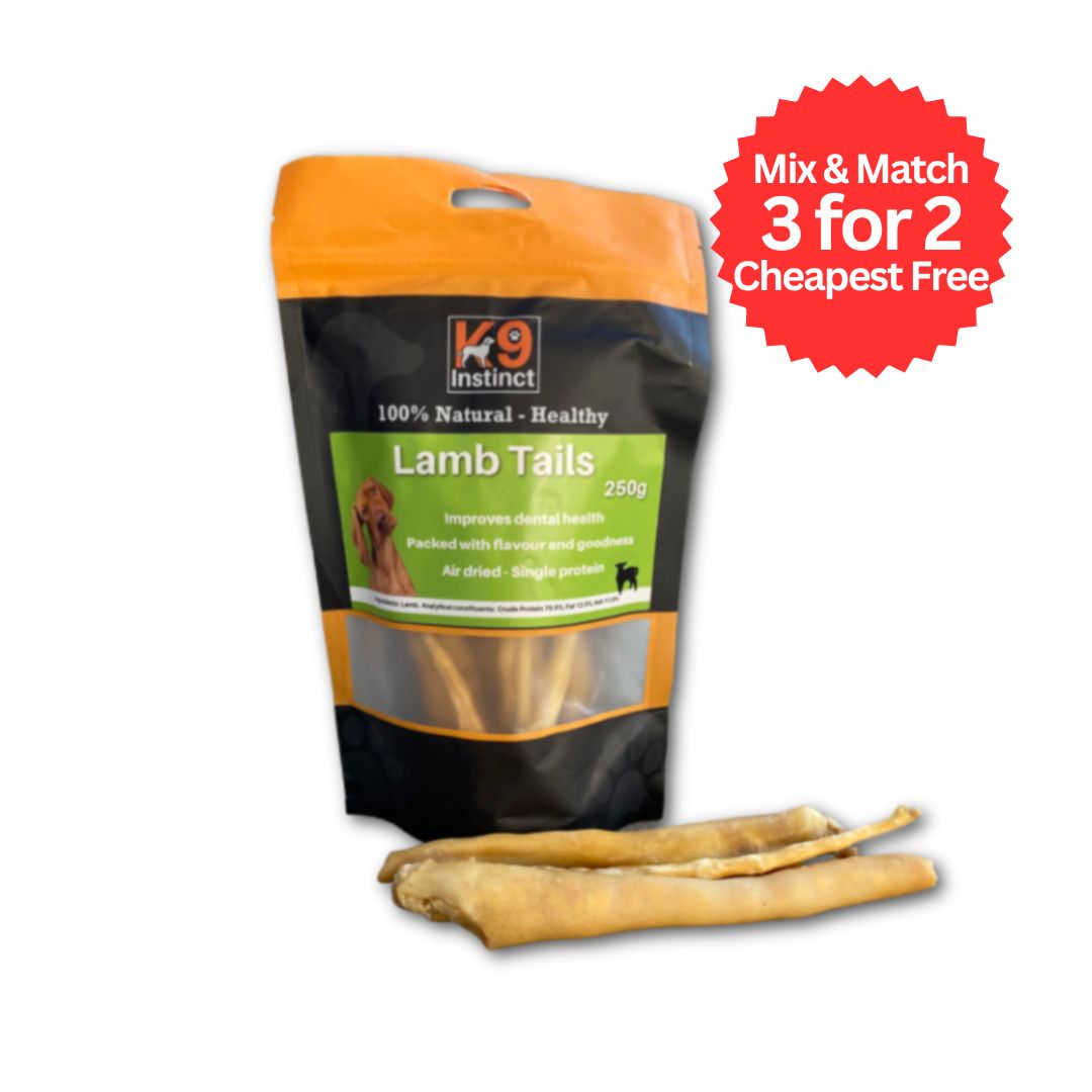 K9 Instinct UK Lamb Tails - natural dog chews for dogs