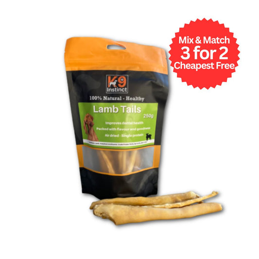 K9 Instinct UK Lamb Tails - natural dog chews for dogs