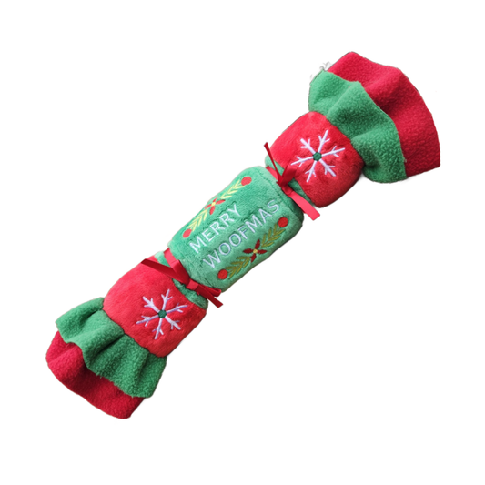 H/P Plush Christmas Cracker dog toy