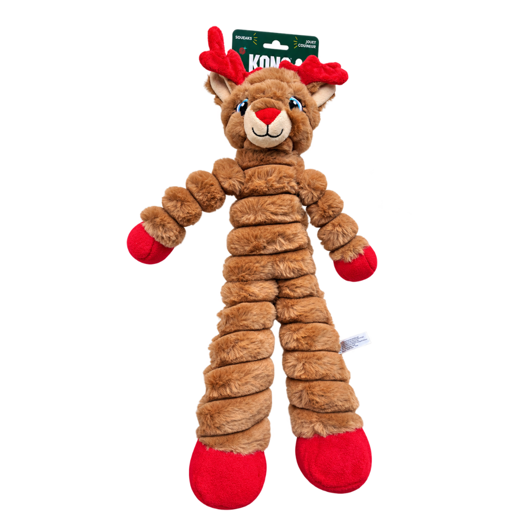 KONG Holiday 2026 Shakers Crumples Reindeer Red XL