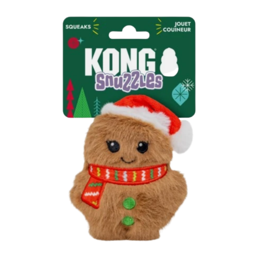 KONG Holiday 2026 Snuzzles Mini Santa Gingerbread XS