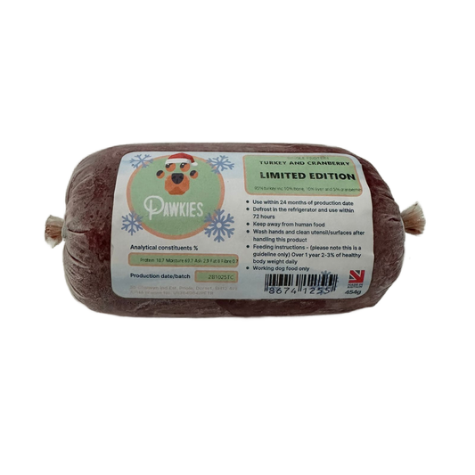 Pawkies raw dog food with same day free delivery in Bristol