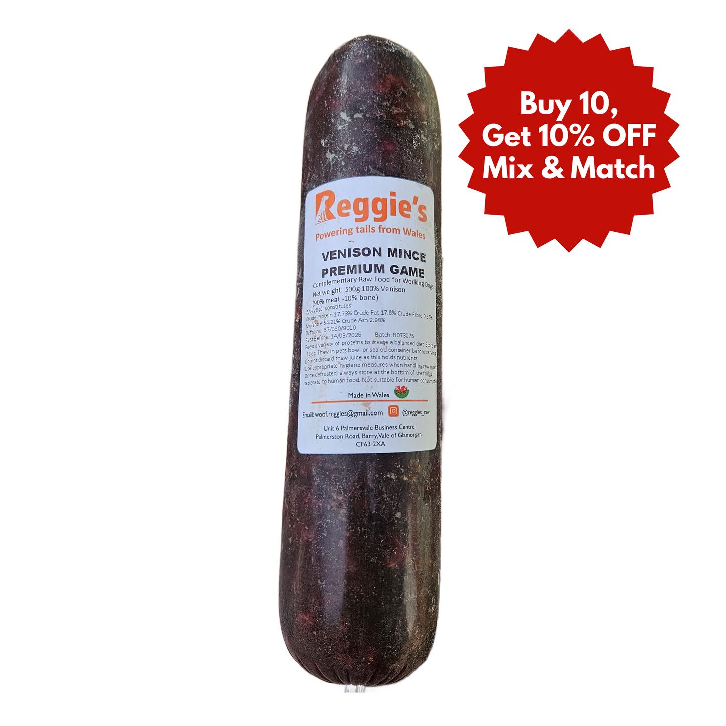 Reggies raw dog food for dogs