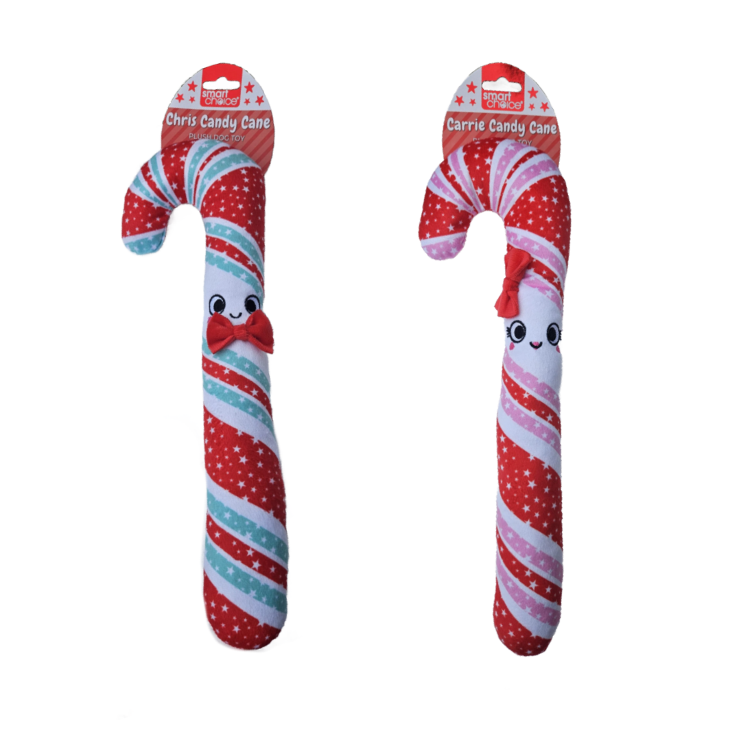 SC Christmas Squeaky Candy Cane dog toy 35cm - Assorted