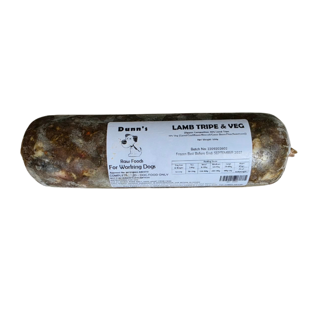 Dunns Lamb Tripe with Veg 500g