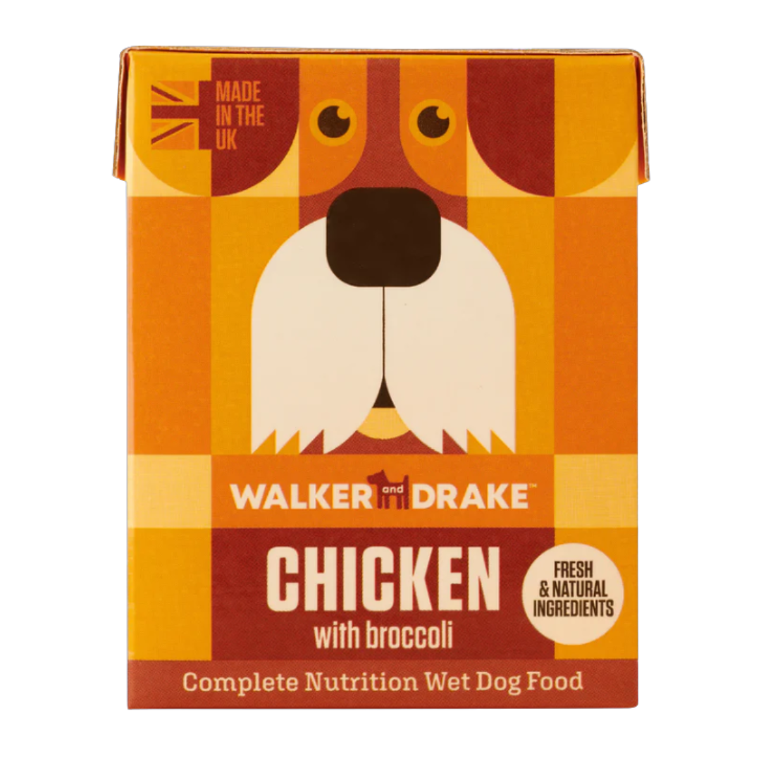 Walker & Drake Steam Cooked Wet Food - Chicken with Broccoli 390g