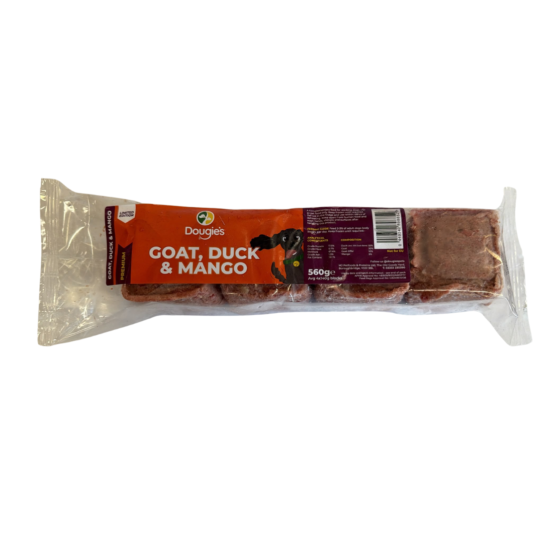 Dougies Goat, Duck & Mango 560g