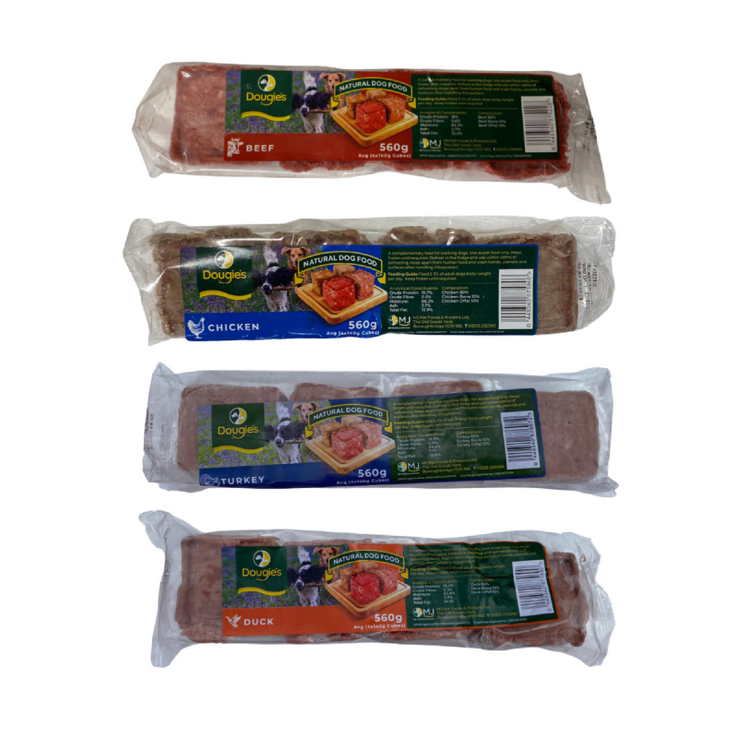 Dougies mixed box raw dog food in Bristol