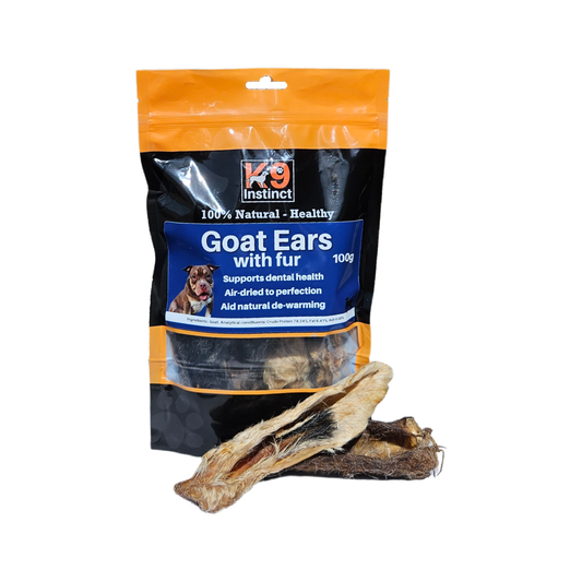 K9 Instinct Goat Ears with Fur 100g