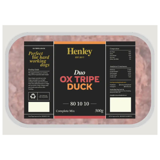 Henley Duo Ox Tripe and Duck 500g