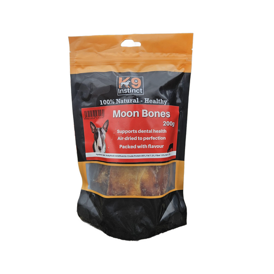 K9 Instinct Moon Bones dog treat package on a white background