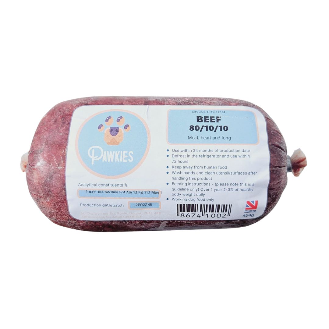 Pawkies raw dog food with free home delivery in Bristol