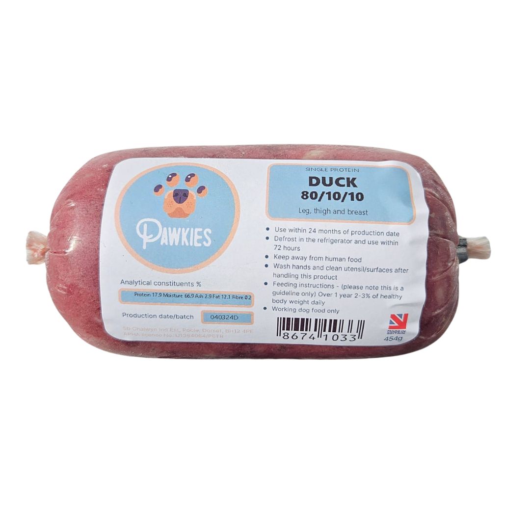 Pawkies raw dog food with free home delivery in Bristol
