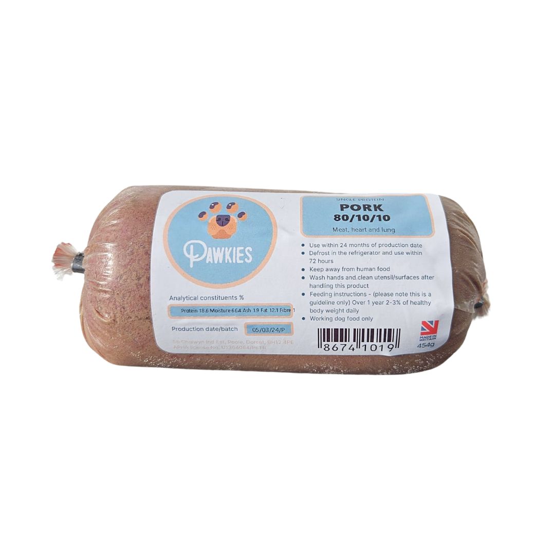 Pawkies raw dog food with free home delivery in Bristol