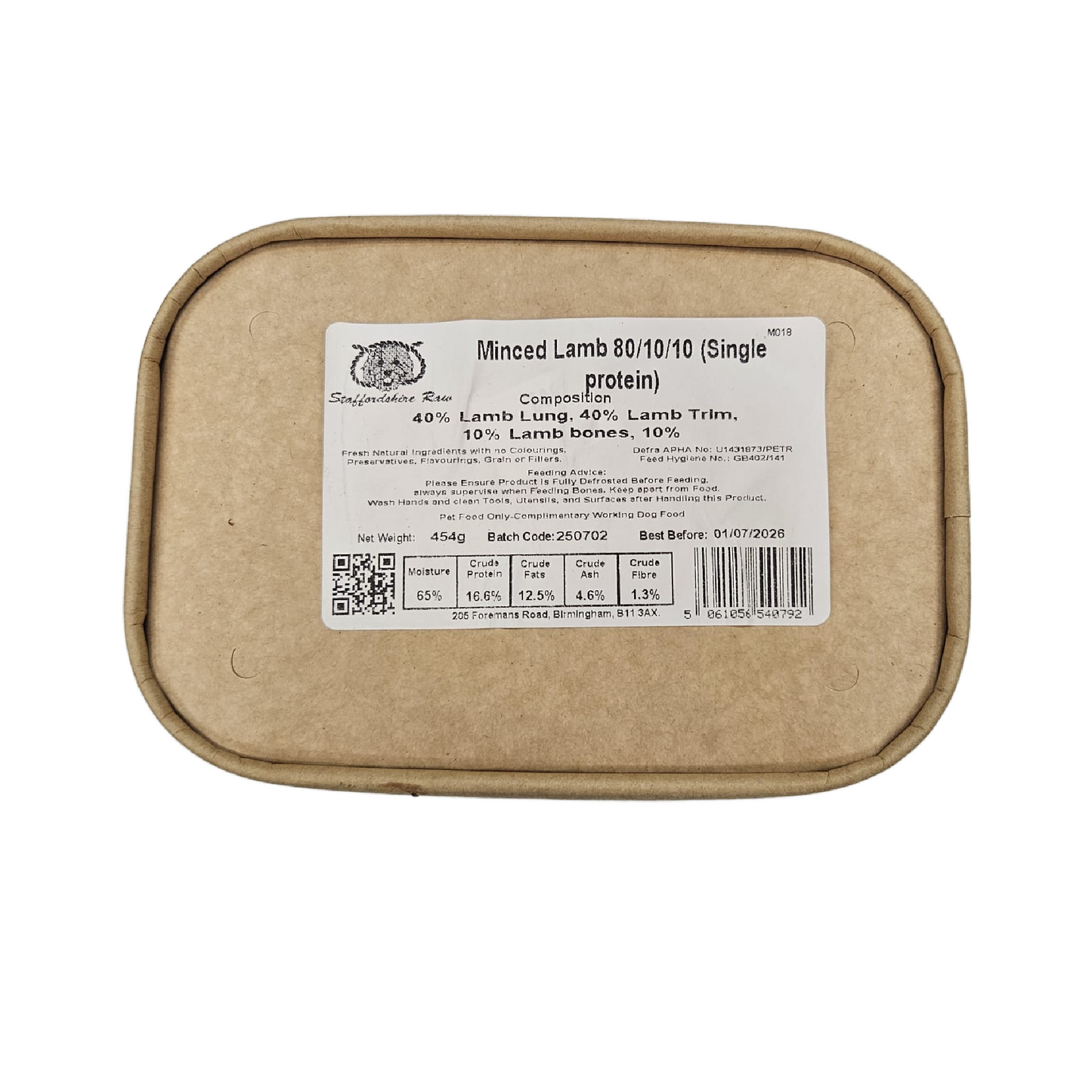 SR Lamb 80/10/10 454g