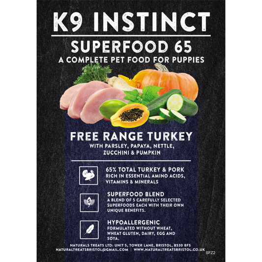 Superfood Turkey 2kg - grain free dog food for puppies