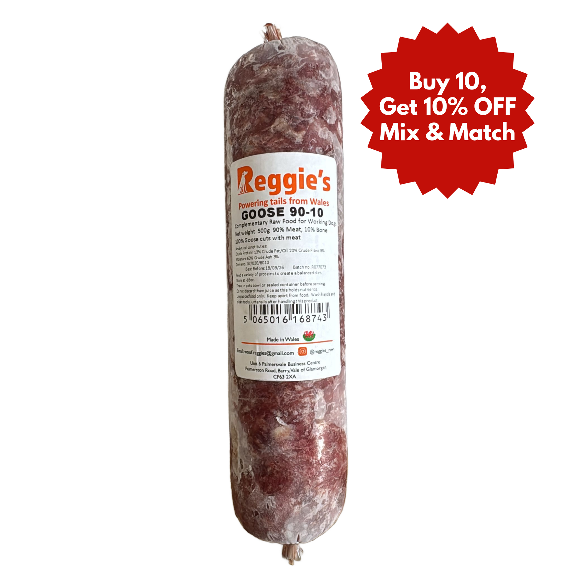 Reggie's raw dog food in Bristol