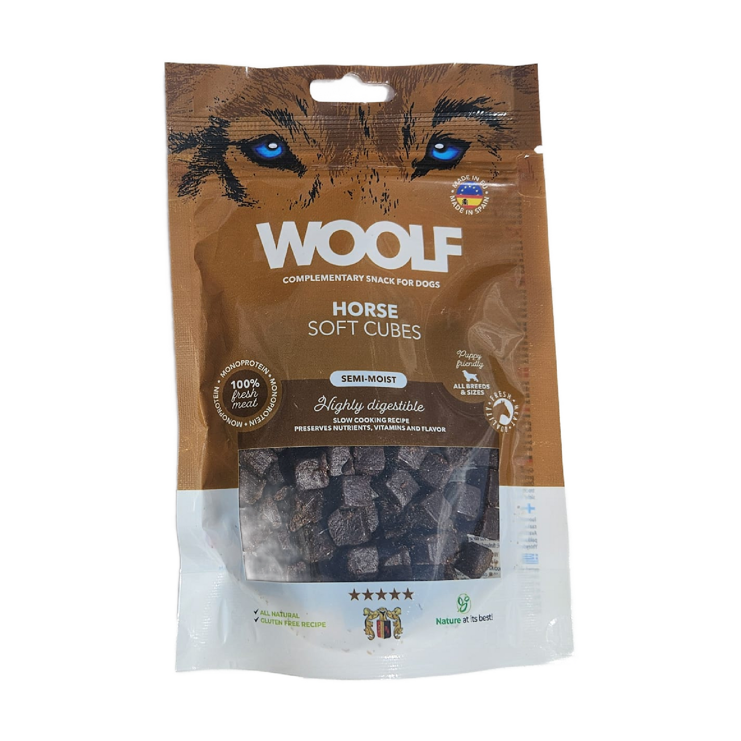 Woolf Soft Cubes - Horse 100g