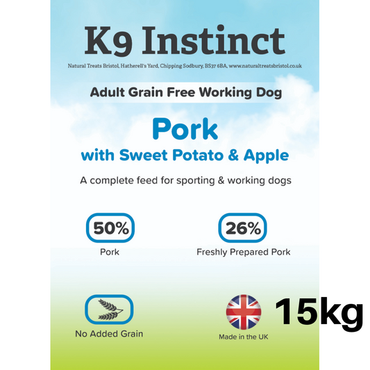 Pork, Sweet Potato & Apple 15kg - Grain Free dry dog food