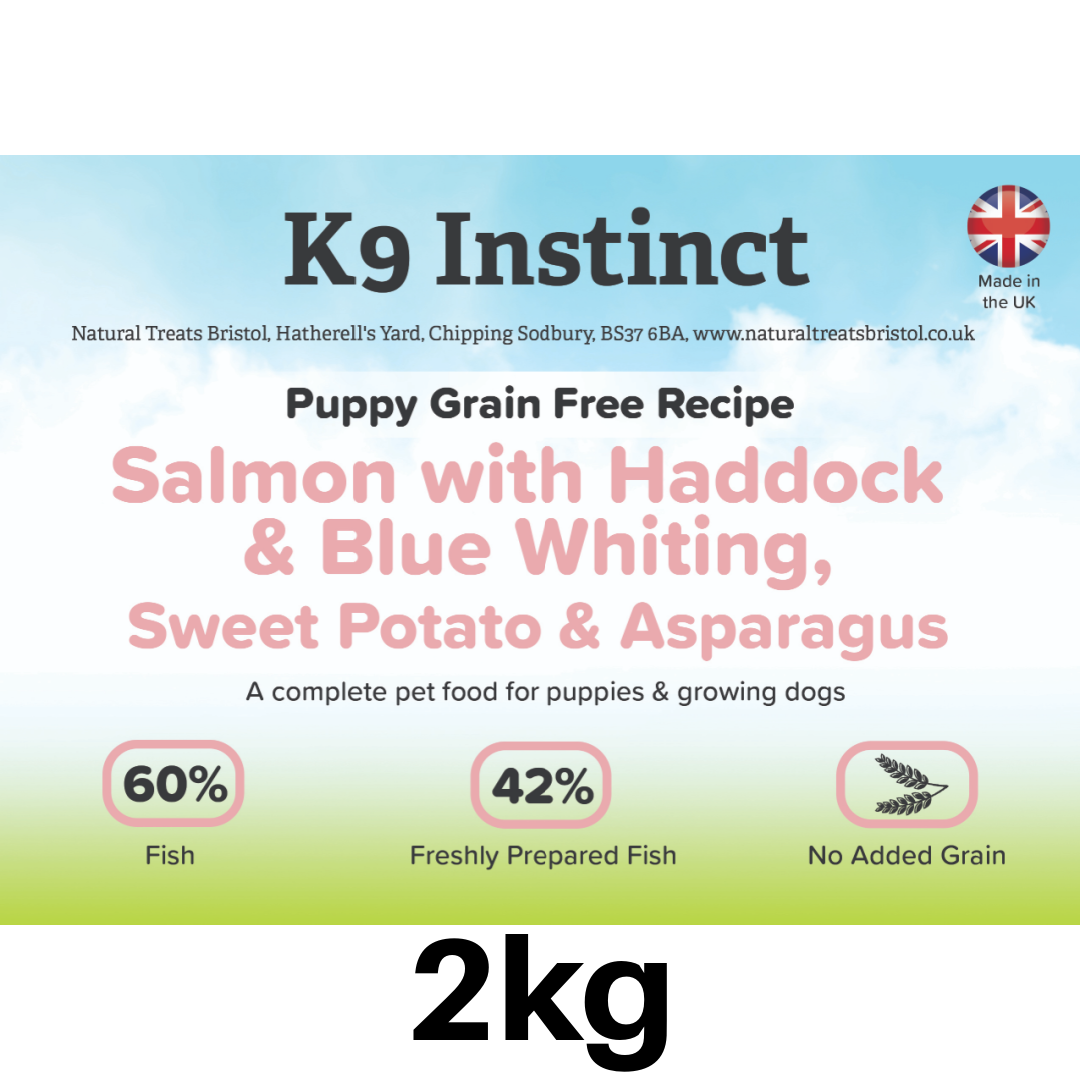 Salmon With Haddock & Blue Whiting, Grain Free 2kg - grain free dry food for puppies