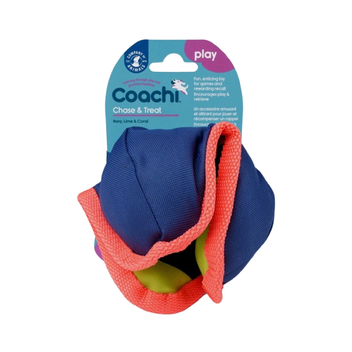 CoA Coachi Chase & Treat Navy, Lime & Coral