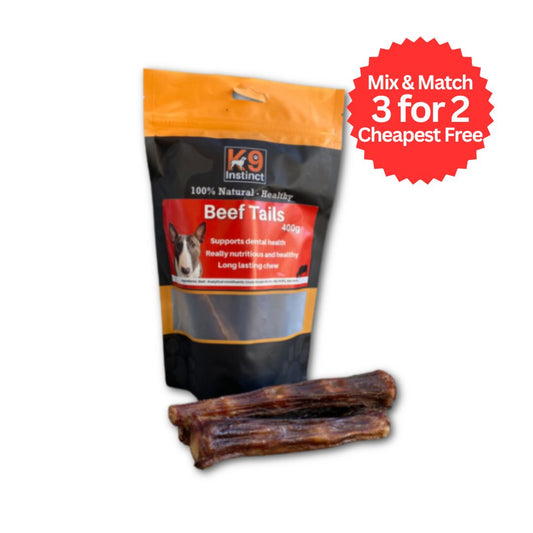 K9 Instinct UK Beef Tails - natural dog chews for dogs