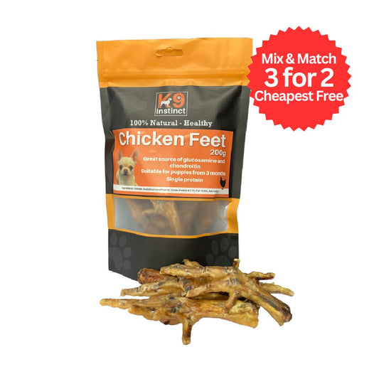 K9 Instinct UK Chicken Feet - natural chews for dogs