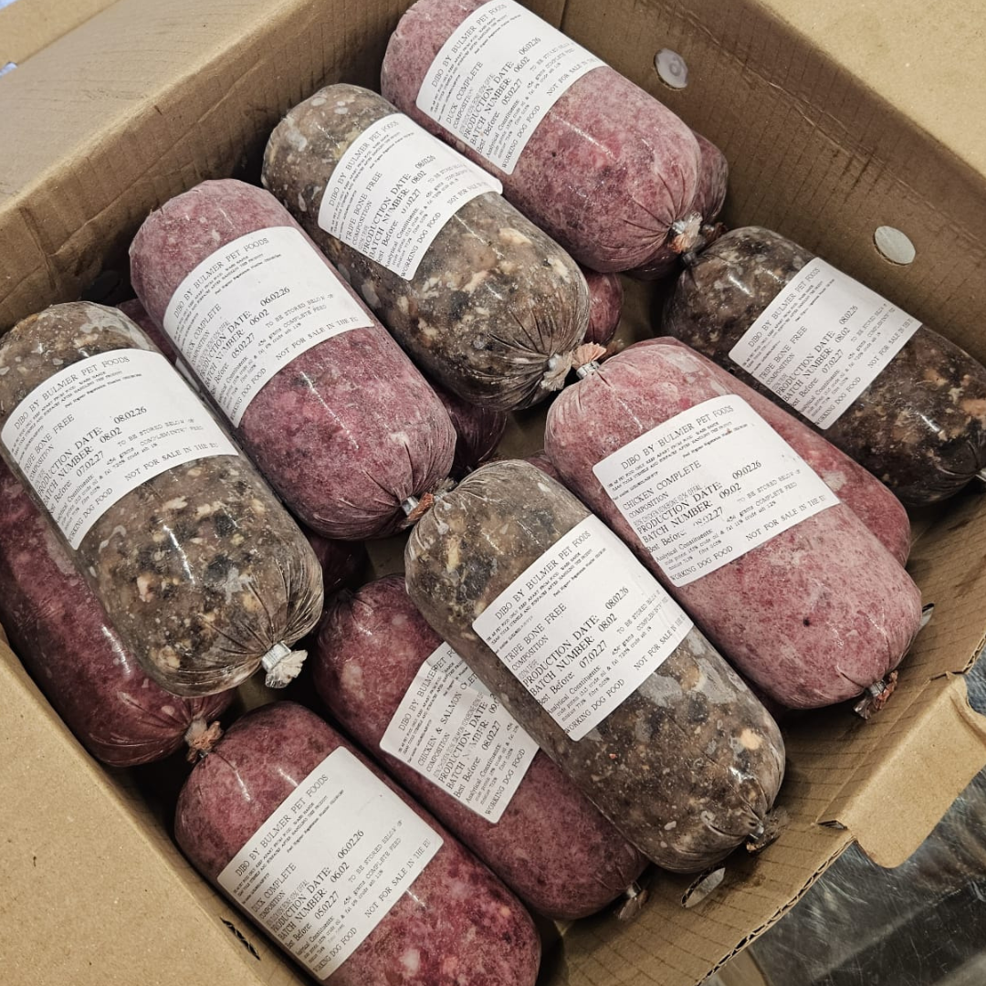 Bulmers Mixed raw dog food box in Bristol