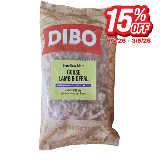 Dibo Goose, Lamb and offal raw dog food in Bristol