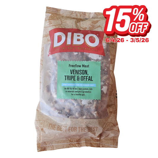 Dibo Venison tripe and offal raw dog food in Bristol