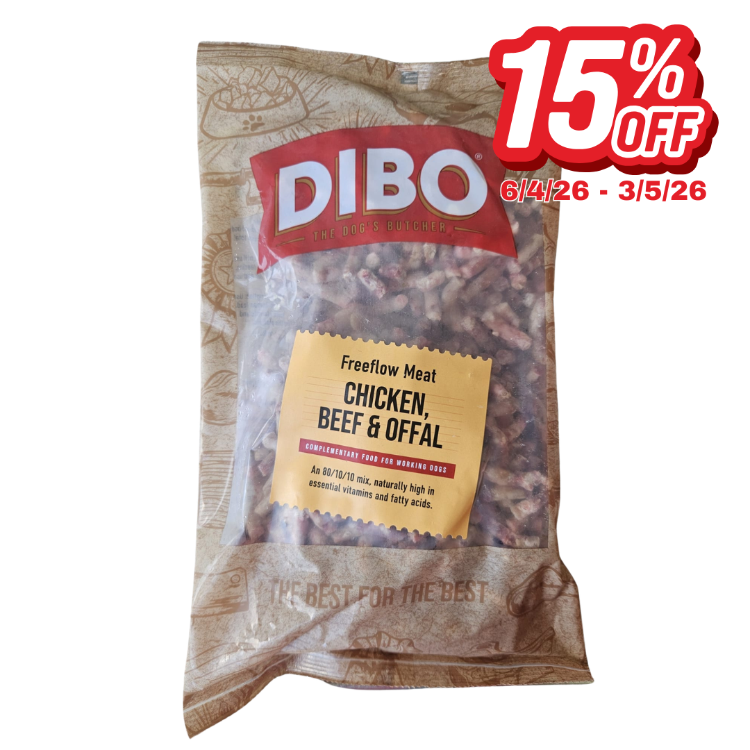 Dibo Chicken Beef and offal raw dog food in Bristol