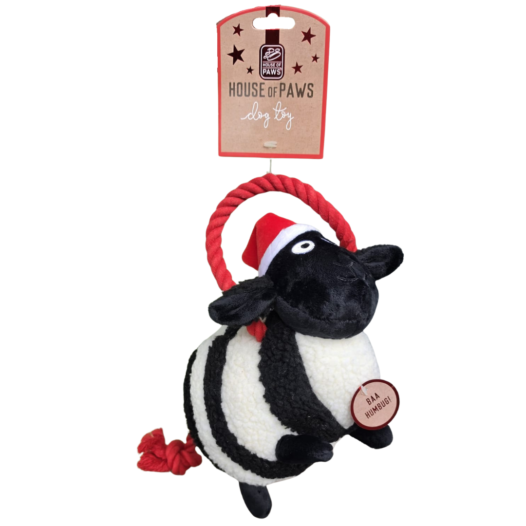 House of Paws Baa Humbug Festive sheep dog toy