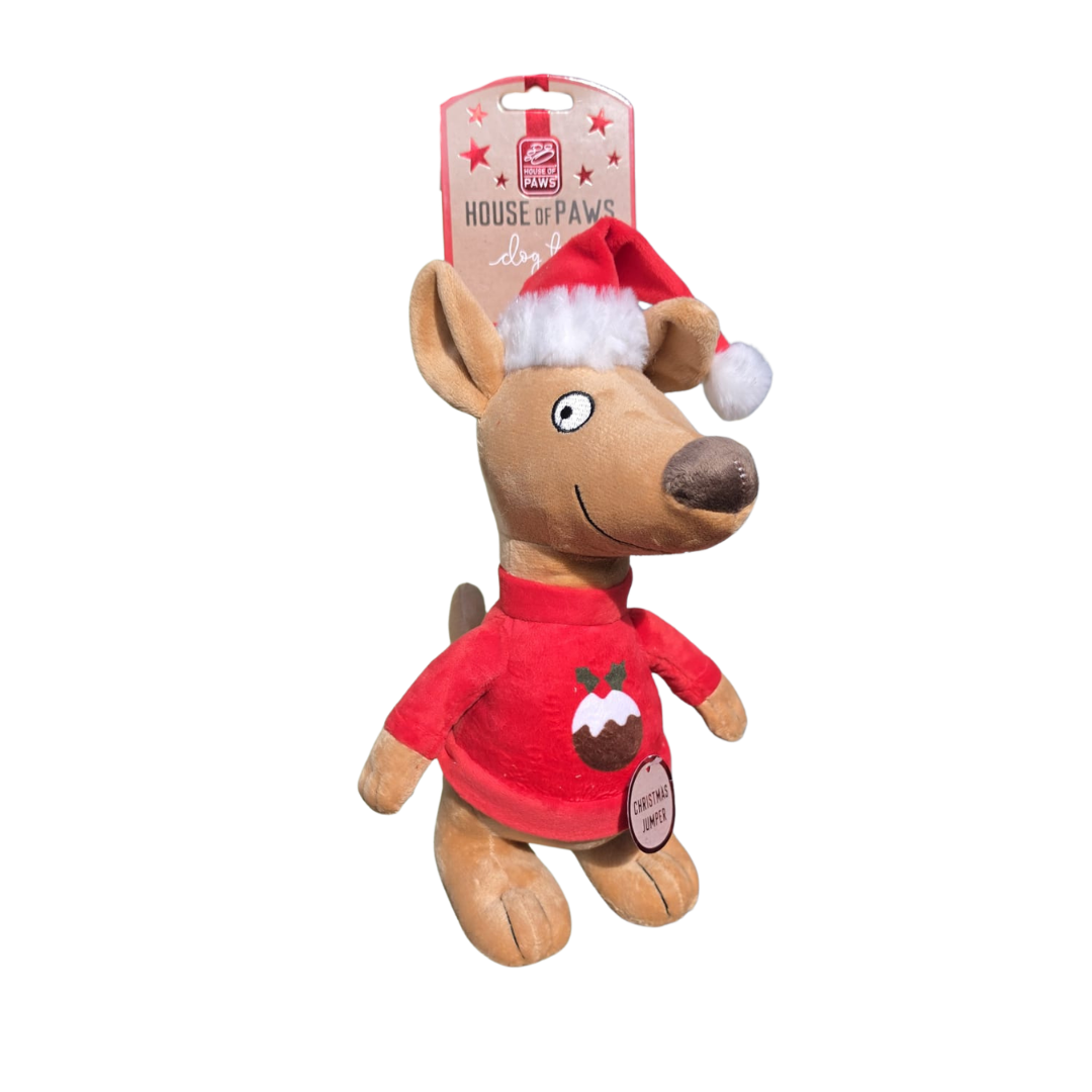 House of Paws Christmas Jumper (Kangaroo) dog toy