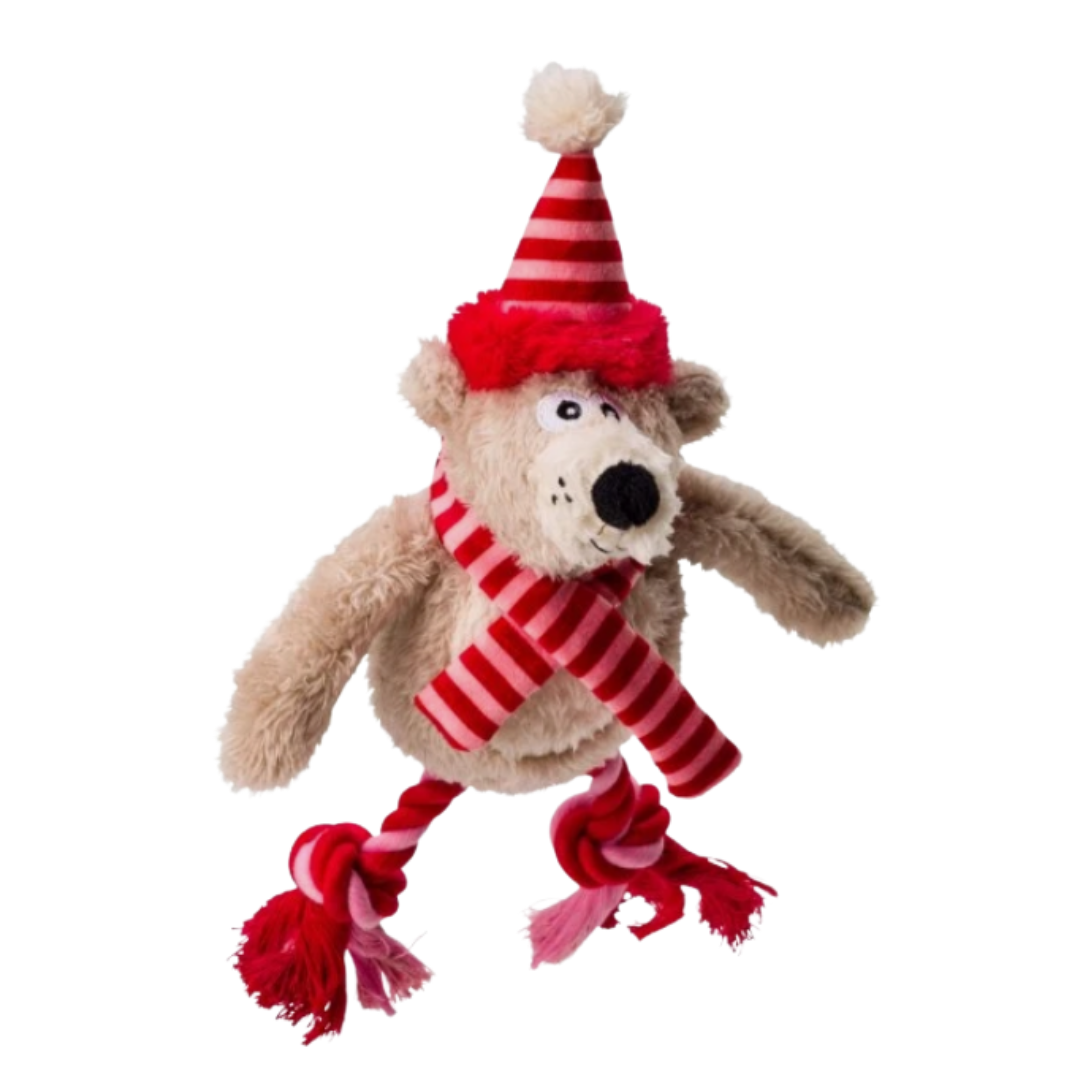 House of Paws Merry and Bright Polar bear dog toy