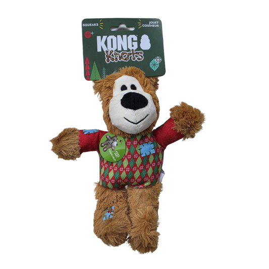 KONG Holiday 2026 Wild Knots Sweater Bear Red - S/M