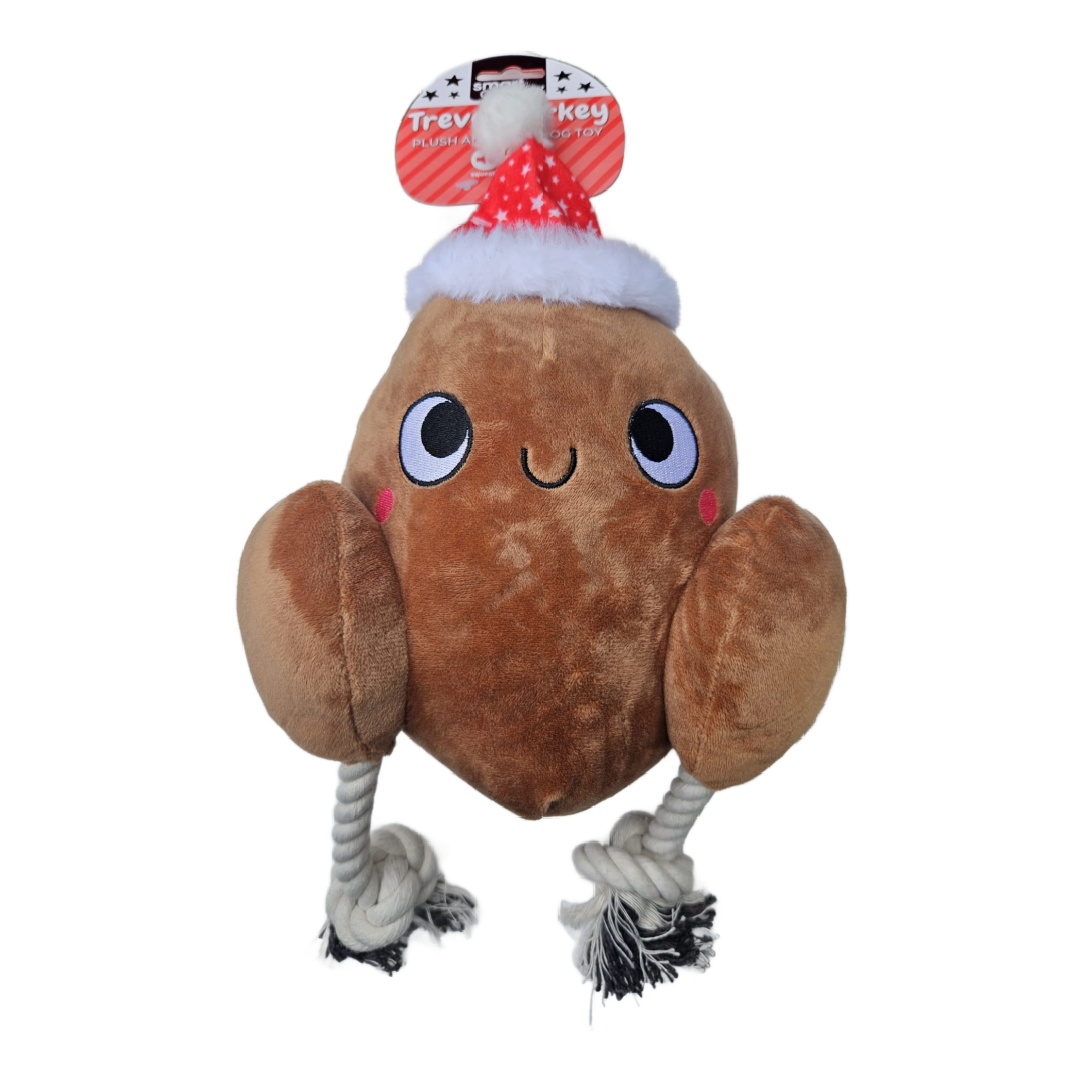 SC Christmas Plush Turkey Dog Toy 30cm