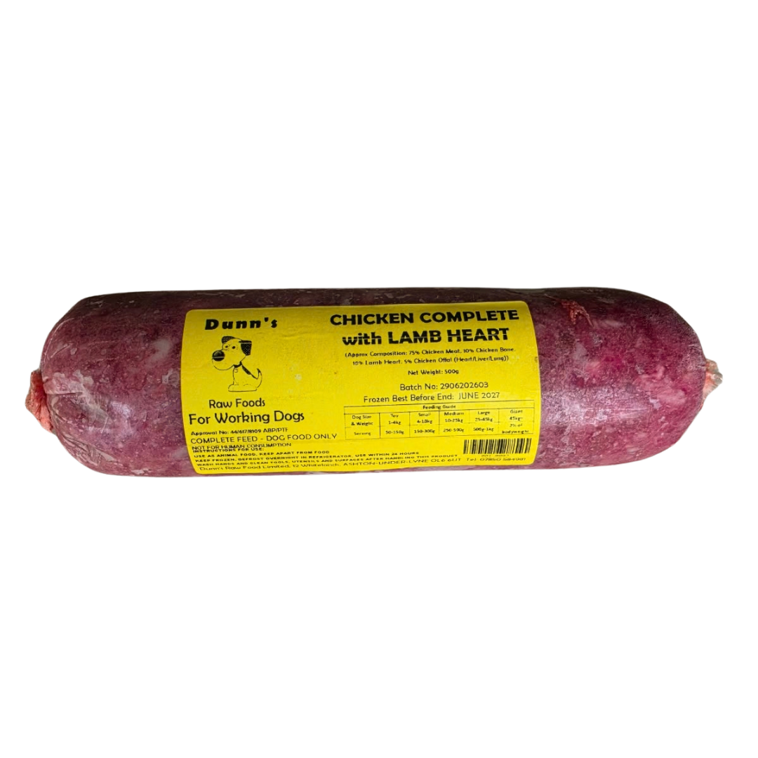 Dunns Chicken comp with Lamb Heart 500g