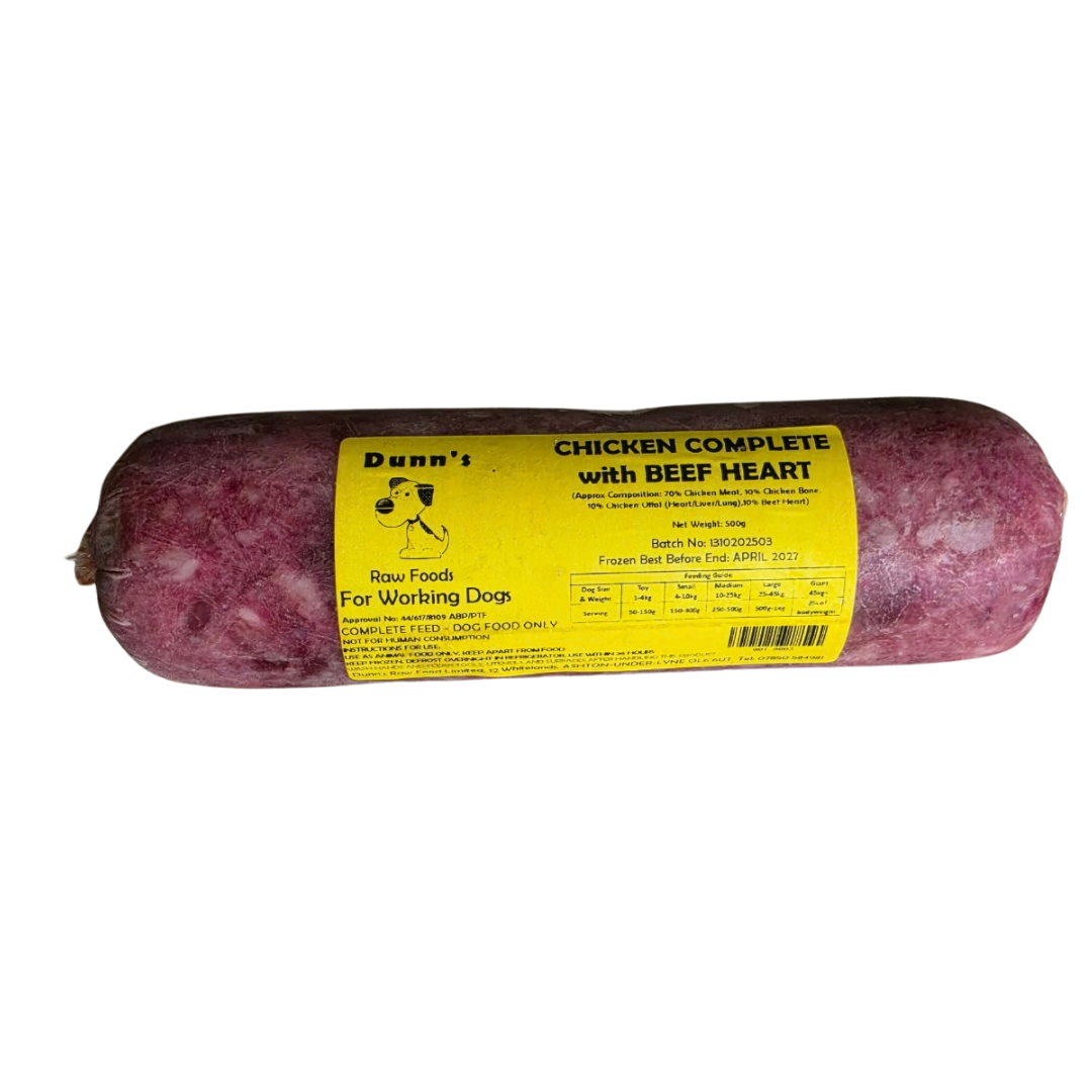 Dunns Chicken comp with Beef Heart 500g