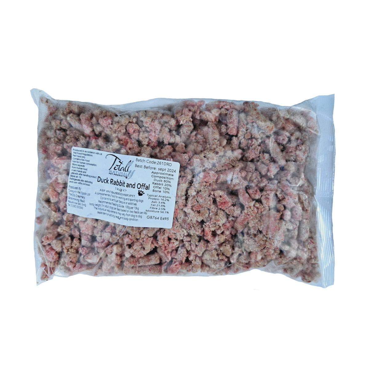 TN Duck/Rabbit/Offal 1kg – Natural Treats Bristol