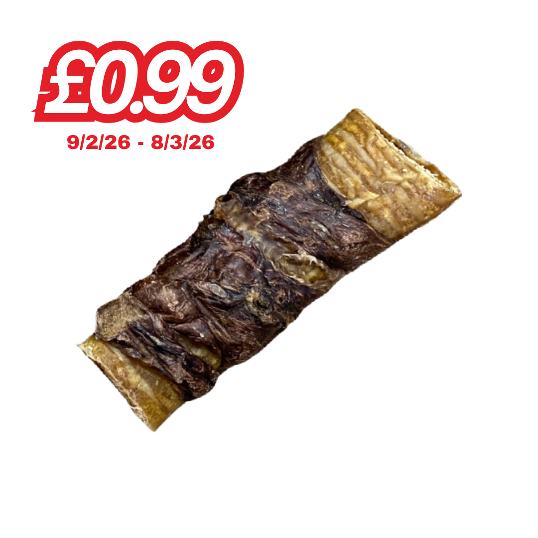 Wrapped buffalo trachea for dogs, free shipping in UK