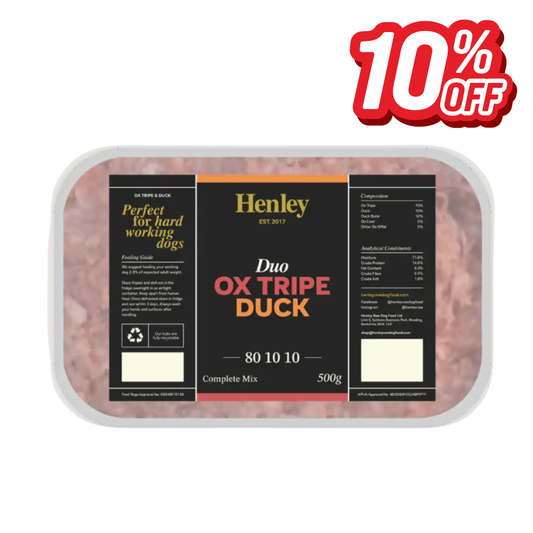 Henley Duo Ox Tripe and Duck 500g