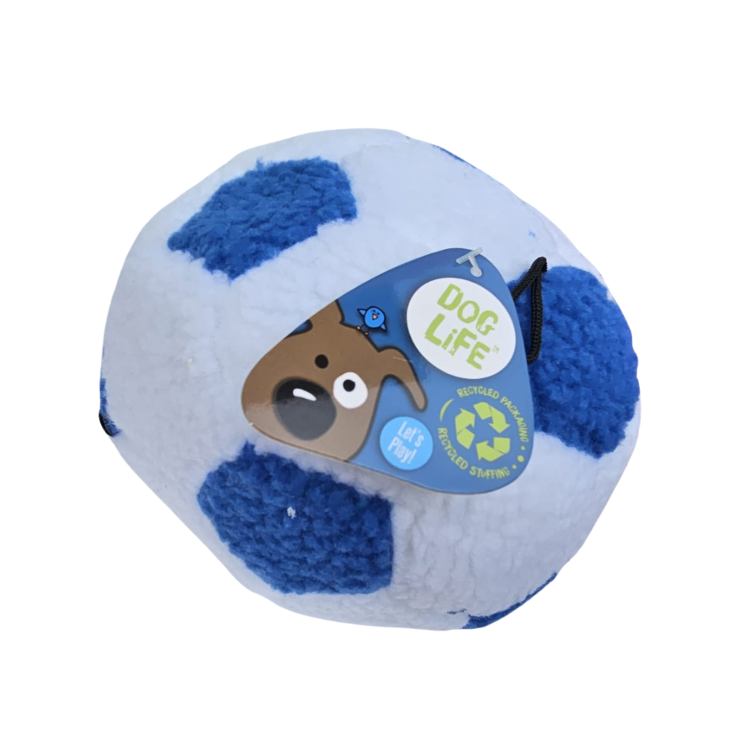 James and Steel Plush Berber Football With Squeak 23cm