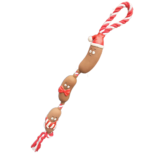 H/P Latex Christmas Sausages dog toy