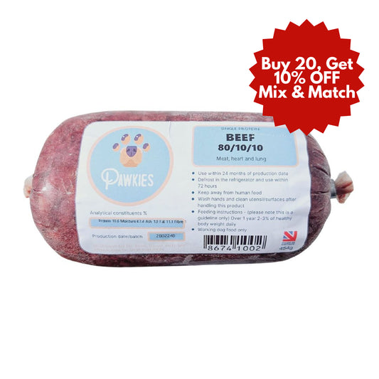 Pawkies raw dog food with free home delivery in Bristol