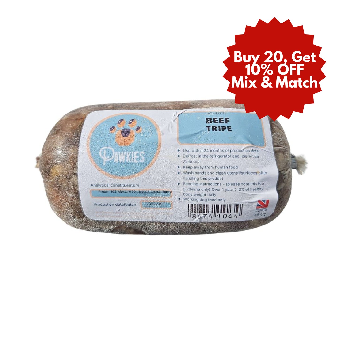Pawkies raw dog food with free home delivery in Bristol