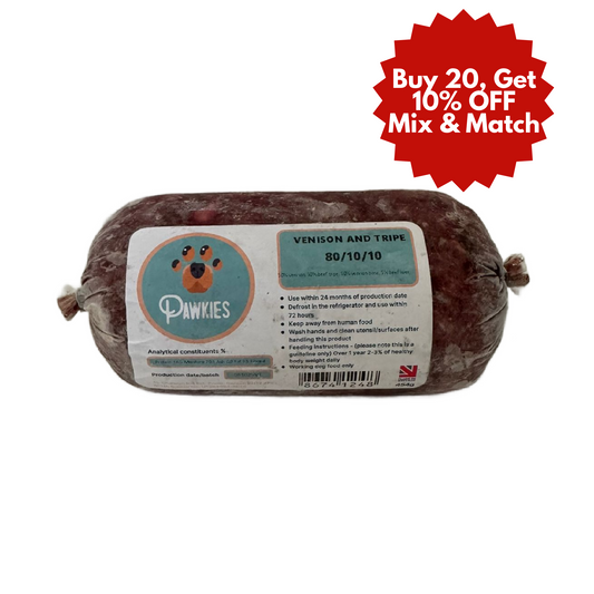 Pawkies raw dog food with same day free delivery in Bristol