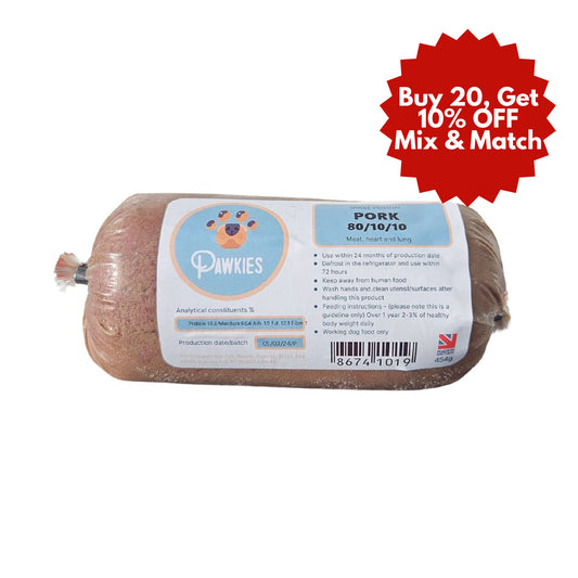 Pawkies raw dog food with free home delivery in Bristol