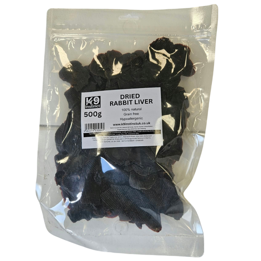 Natural chew for dogs - dried rabbit liver