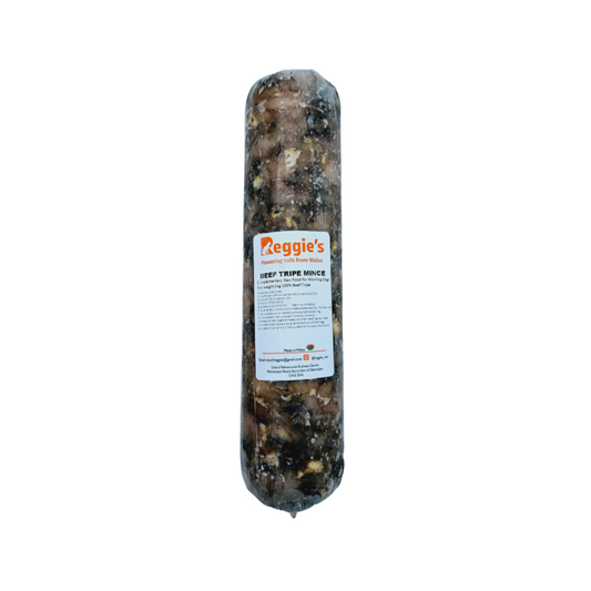 Reggies raw dog food in Bristol - beef tripe.