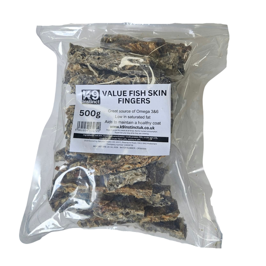 Natural fish skin chews for dogs